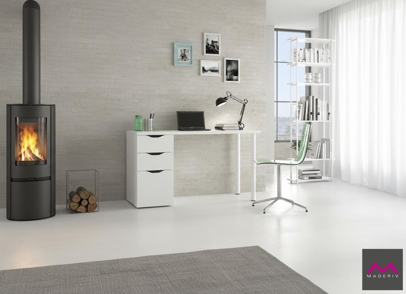 MESA DESPACHO REVERSIBLE SANSA BLANCO ARTIK