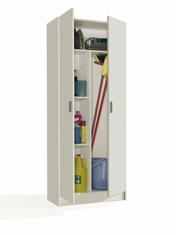 ARMARIO MULTIUSOS ESCOBERO USE DE 2 PUERTAS BLANCO