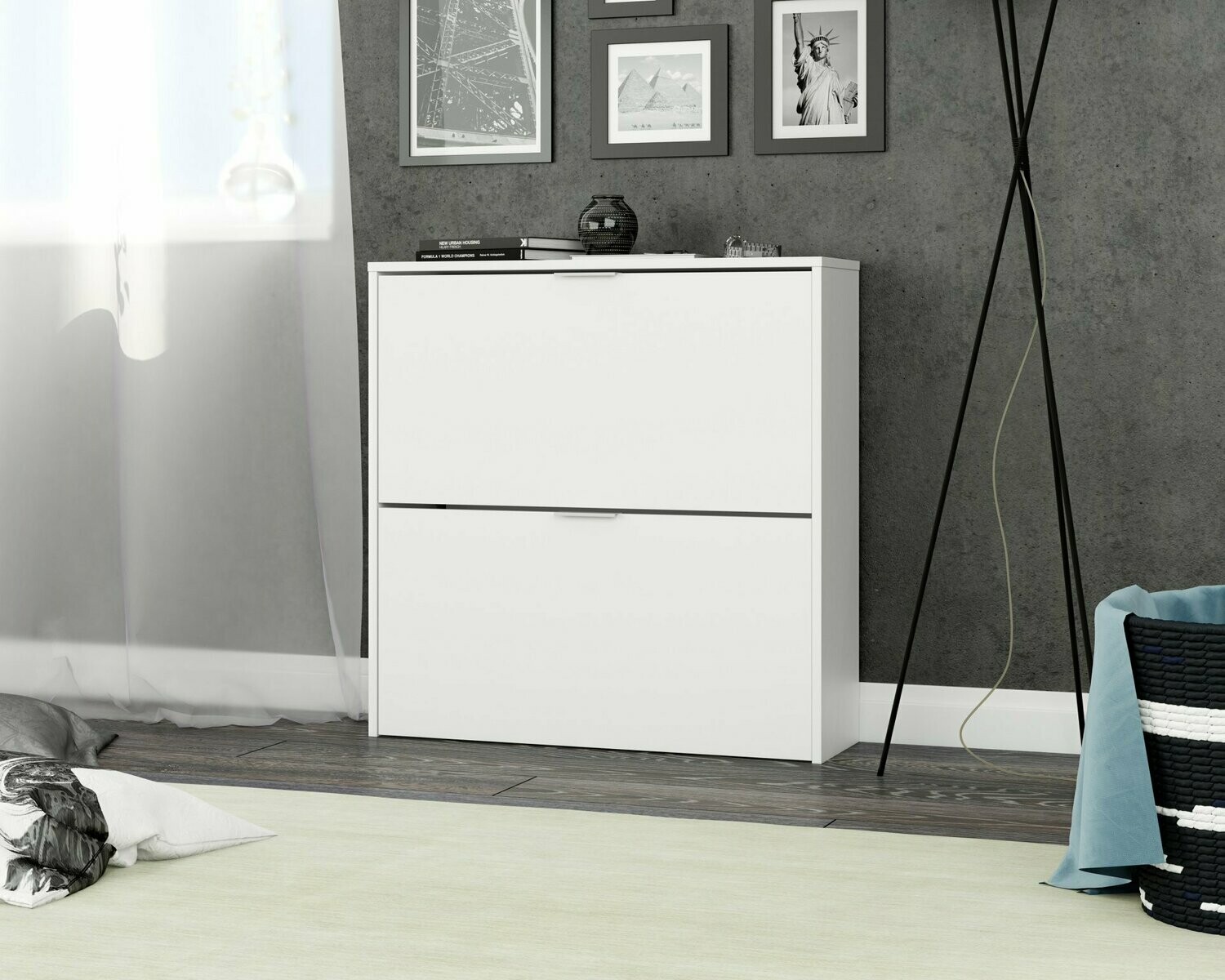 ZAPATERO 2 PUERTAS ABATIBLES MAELYS BLANCO