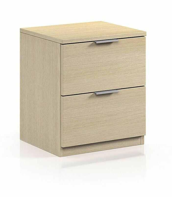 MESITA DE NOCHE DE 2 CAJONES LOW COST ESTILO MODERNO