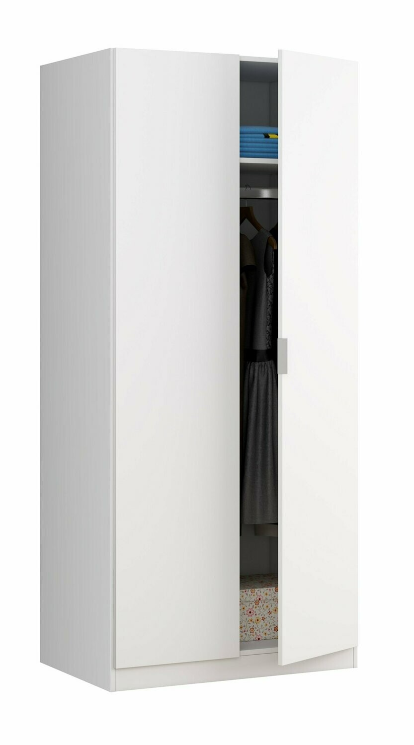 ARMARIO 2 PUERTAS LOW COST DE 81 CM ROBLE O BLANCO