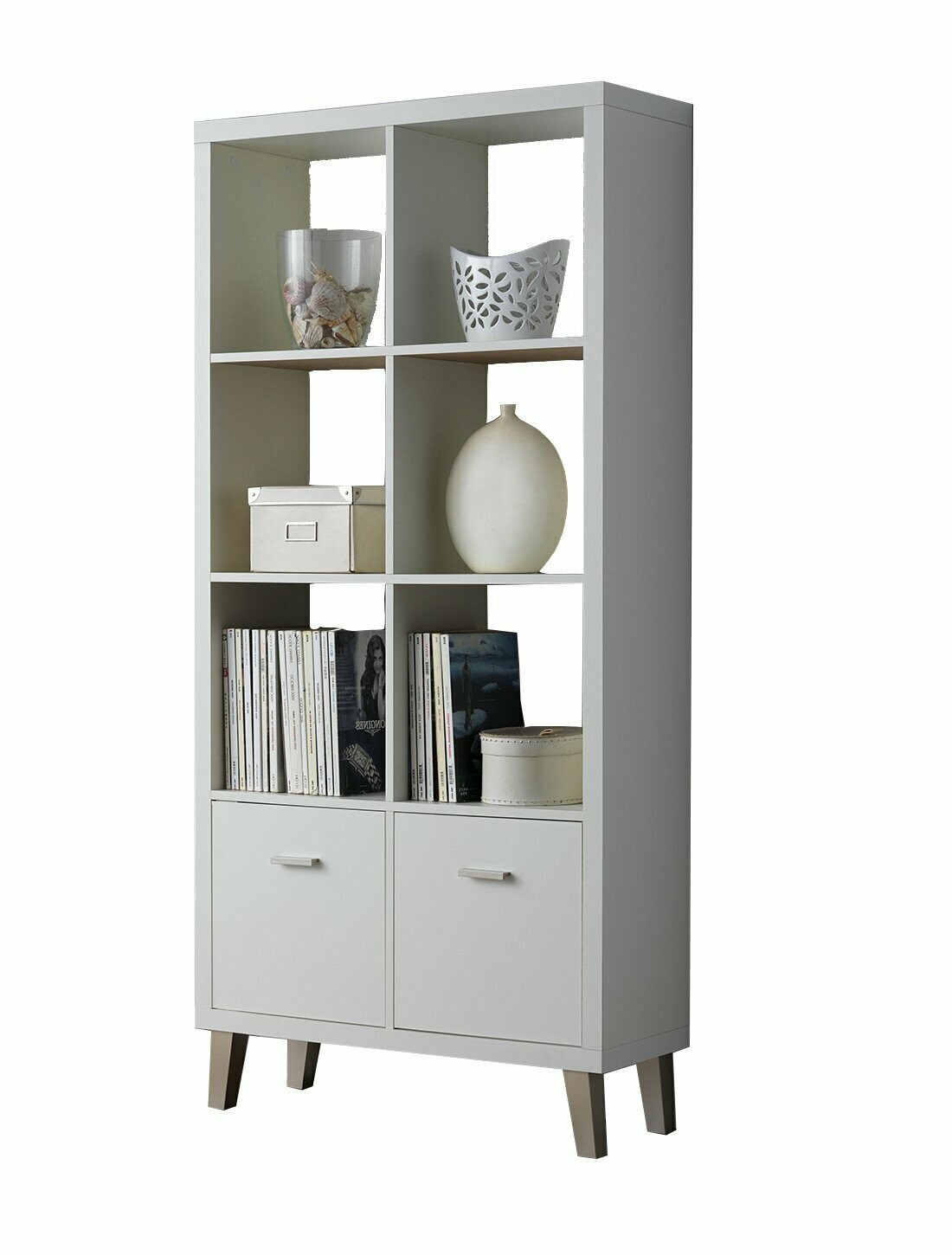 ESTANTERIA VENECIA 4 HUECOS Y 2 PUERTAS ESTILO NORDICO BLANCO ESTANTERIA VENECIA 4 HUECOS Y 2 PUERTAS ESTILO NORDICO BLANCO