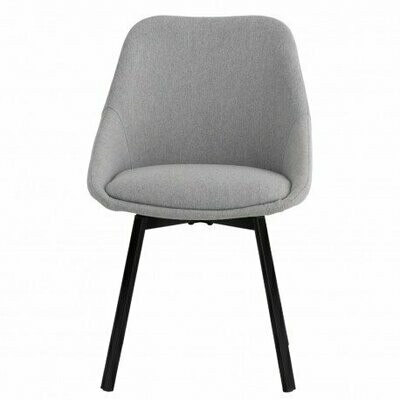 SILLA COMEDOR GIRATORIA TAPIZADA PATAS METAL AMELIE