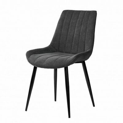 SILLA COMEDOR ESTILO INDUSTRIAL TAPIZADA MILA PATA METALICA NEGRA SILLA COMEDOR ESTILO INDUSTRIAL TAPIZADA MILA PATA METALICA NEGRA