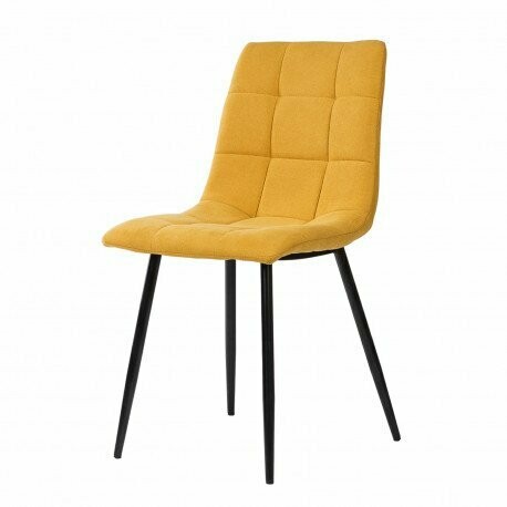 SILLA COMEDOR TAPIZADA ESTILO INDUSTRIAL BIMBA PATA METALICA NEGRA