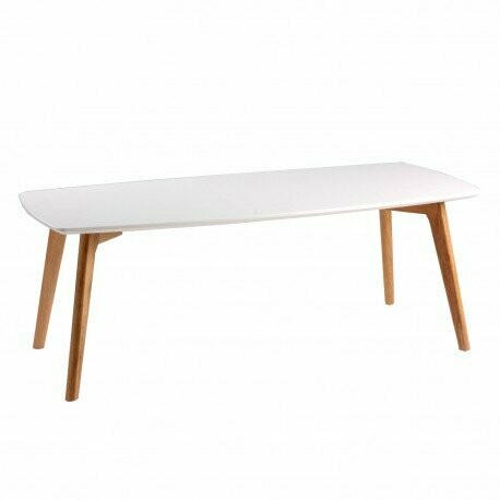 MESA CENTRO 110 x 50 BLANCO/ROBLE MARCO ESTILO NORDICO MESA CENTRO 110 x 50 BLANCO/ROBLE MARCO ESTILO NORDICO