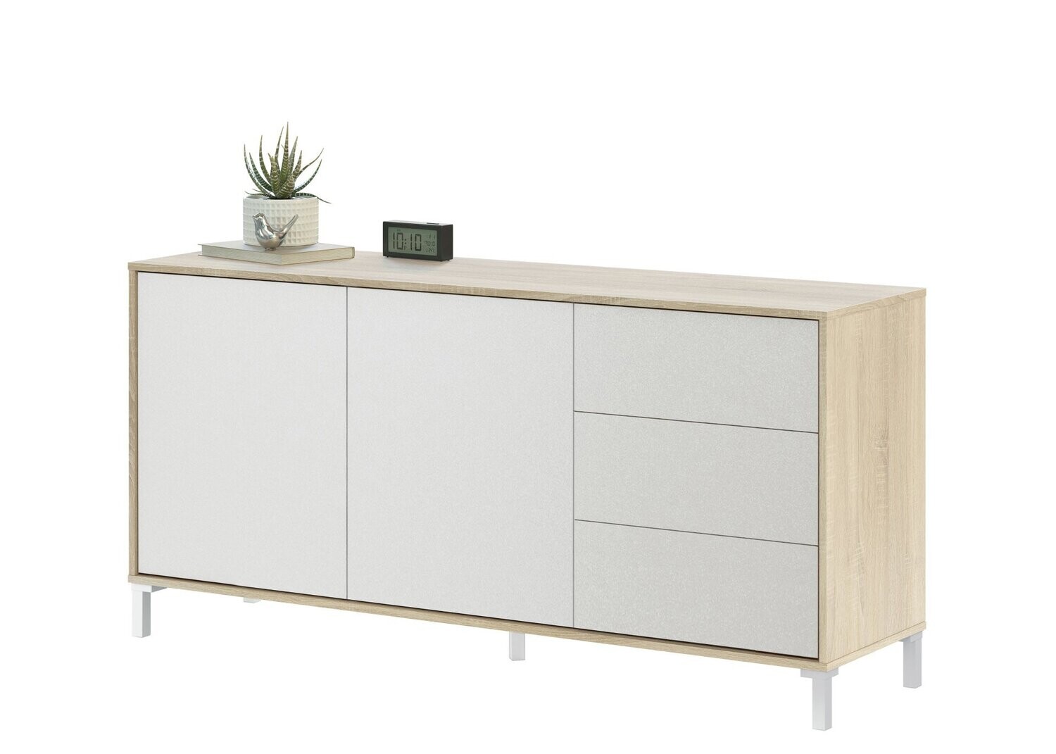APARADOR 2 PUERTAS + 3 CAJONES URBAN PLUS ROBLE CANADIAN/BLANCO ARTIK