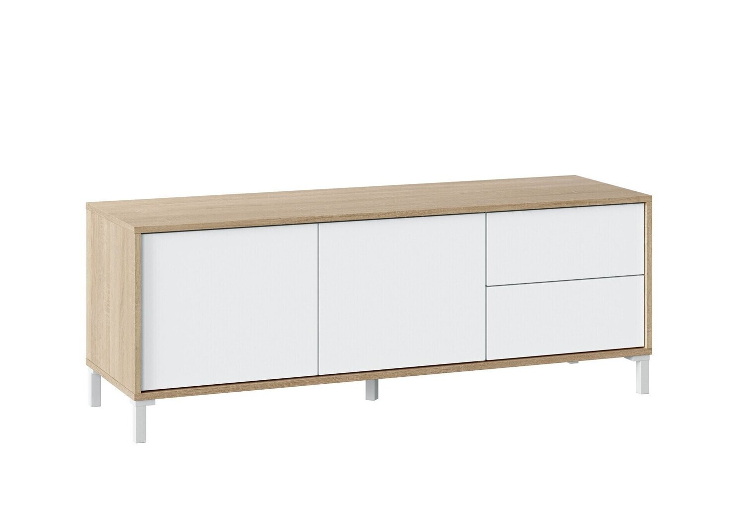 MUEBLE TV 2 PUERTAS + 2 CAJONES URBAN PLUS ROBLE CANADIAN/BLANCOI ARTIK MUEBLE TV 2 PUERTAS + 2 CAJONES URBAN PLUS ROBLE CANADIAN/BLANCOI ARTIK