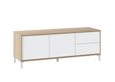 MUEBLE TV 2 PUERTAS + 2 CAJONES URBAN PLUS ROBLE CANADIAN/BLANCOI ARTIK