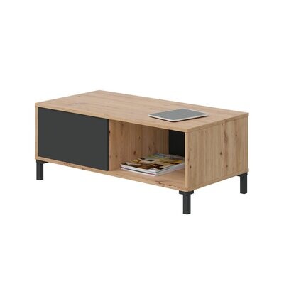 MESA CENTRO URBAN PLUS 100 x 50 PATAS Y 2 HUECOS ROBLE NODI/GRIS ANTRACITA