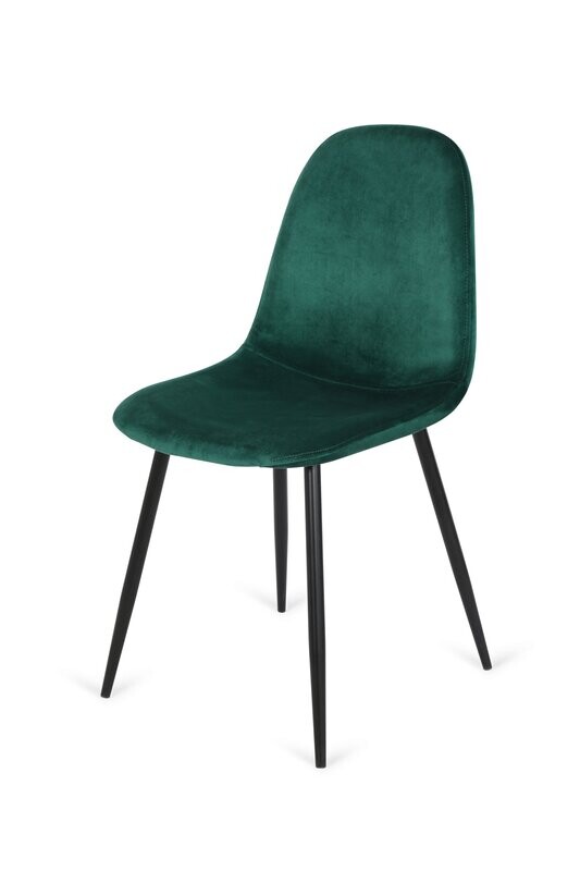 SILLA COMEDOR CORDOBA TERCIOPELO VELVET PATA METALICA NEGRA