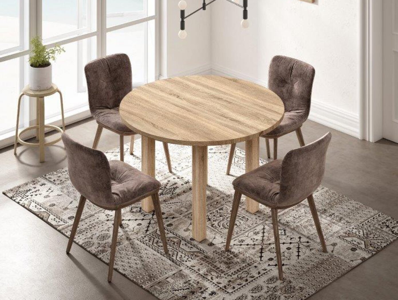MESA COMEDOR EXTENSIBLE REDONDA 2230 DE 94 CM