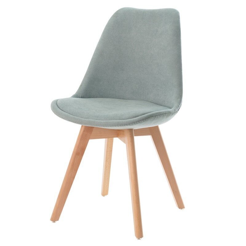 SILLA COMEDOR MILENA TAPIZADA MENTA PATAS MADERA ESTILO NORDICO SILLA COMEDOR MILENA TAPIZADA MENTA PATAS MADERA ESTILO NORDICO
