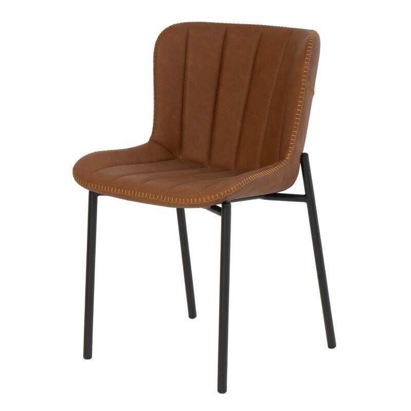SILLA COMEDOR MAYKA ESTILO INDUSTRIAL POLIPIEL Y METAL