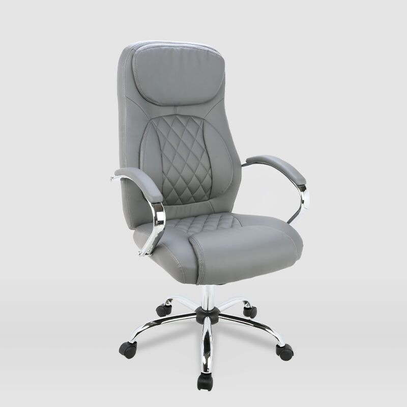 SILLON OFICINA ANGELA GIRATORIA REGULABLE SIMILPIEL GRIS