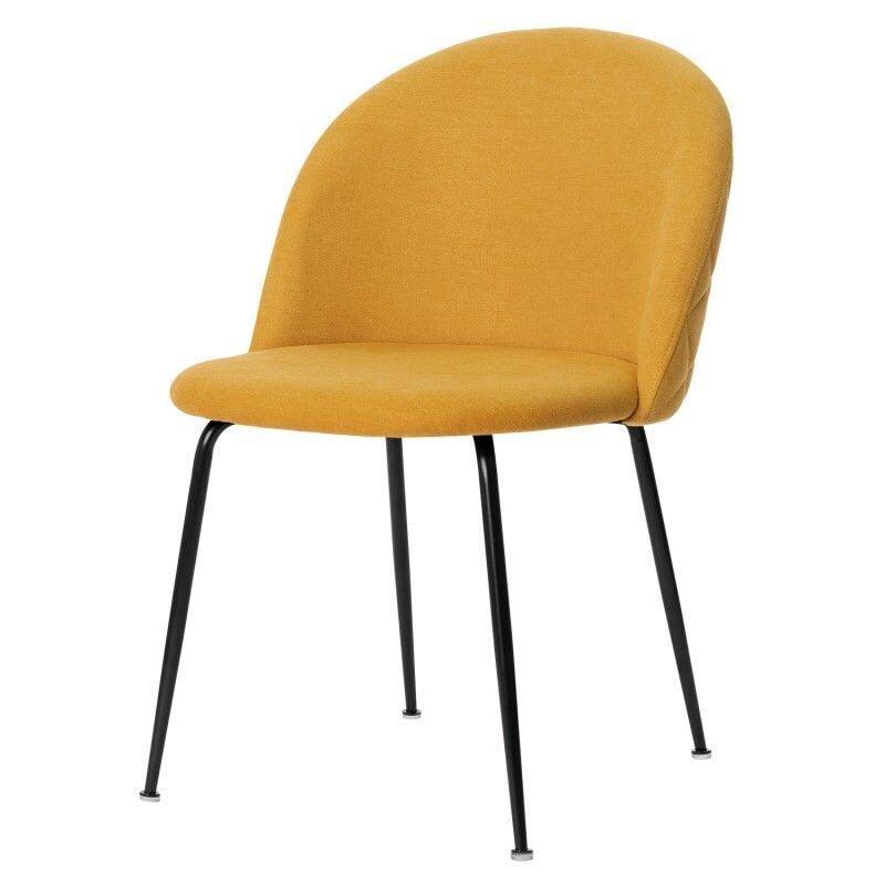 SILLA COMEDOR LAILA TAPIZADA ESTILO MODERNO PATAS DE METAL