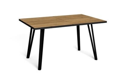 MESA COMEDOR EXTENSIBLE CLEO 140 CM NATURAL PATAS DE METAL MESA COMEDOR EXTENSIBLE CLEO 140 CM NATURAL PATAS DE METAL