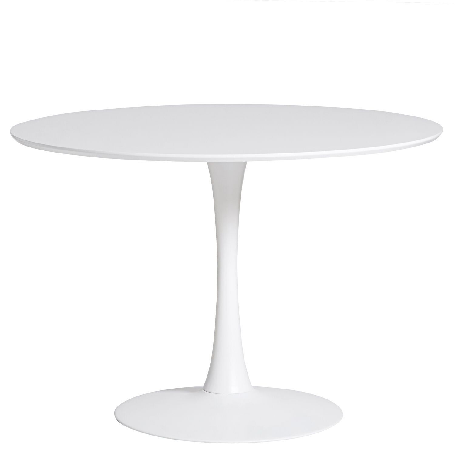 MESA COMEDOR REDONDA ADA 110 CM BLANCO ESTILO MODERNO MESA COMEDOR REDONDA ADA 110 CM BLANCO ESTILO MODERNO