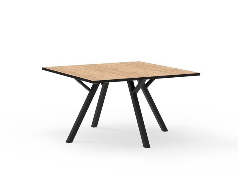 MESA COMEDOR BENI 136 x 136 CM NATURAL PATA DE METAL MESA COMEDOR BENI 136 x 136 CM NATURAL PATA DE METAL