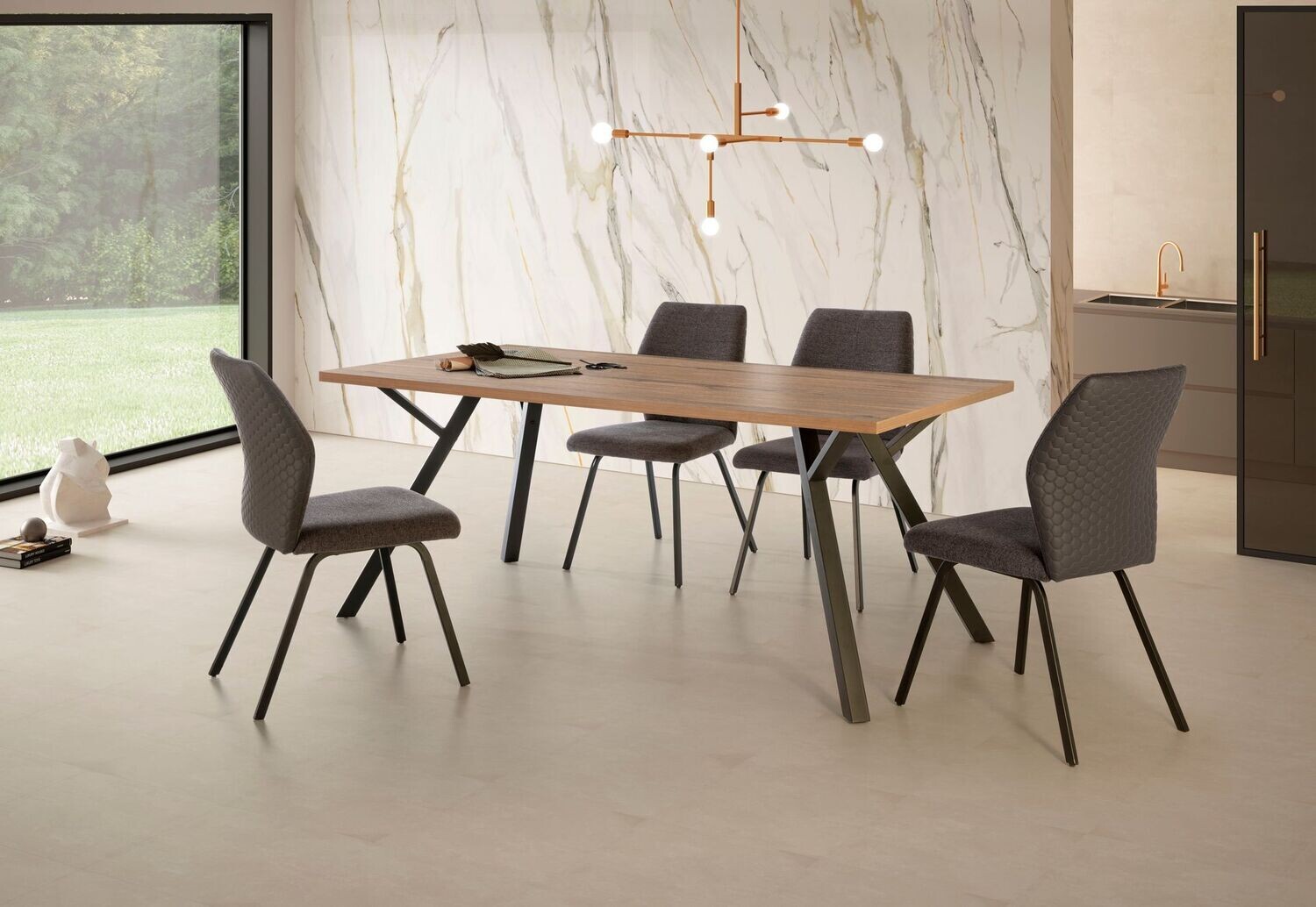 MESA COMEDOR PAOLA 160 x 90 CM NOGAL SABI ESTILO INDUSTRIAL MESA COMEDOR PAOLA 160 x 90 CM NOGAL SABI ESTILO INDUSTRIAL