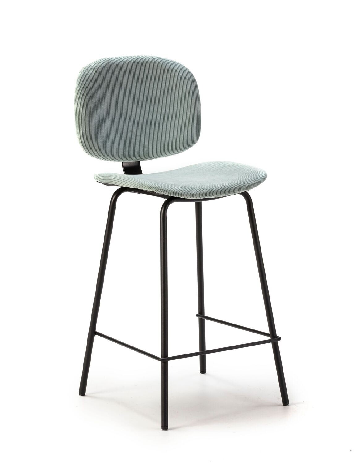 TABURETE ALTO ARUS 65 CM TAPIZADO PATA NEGRA ESTILO INDUSTRIAL