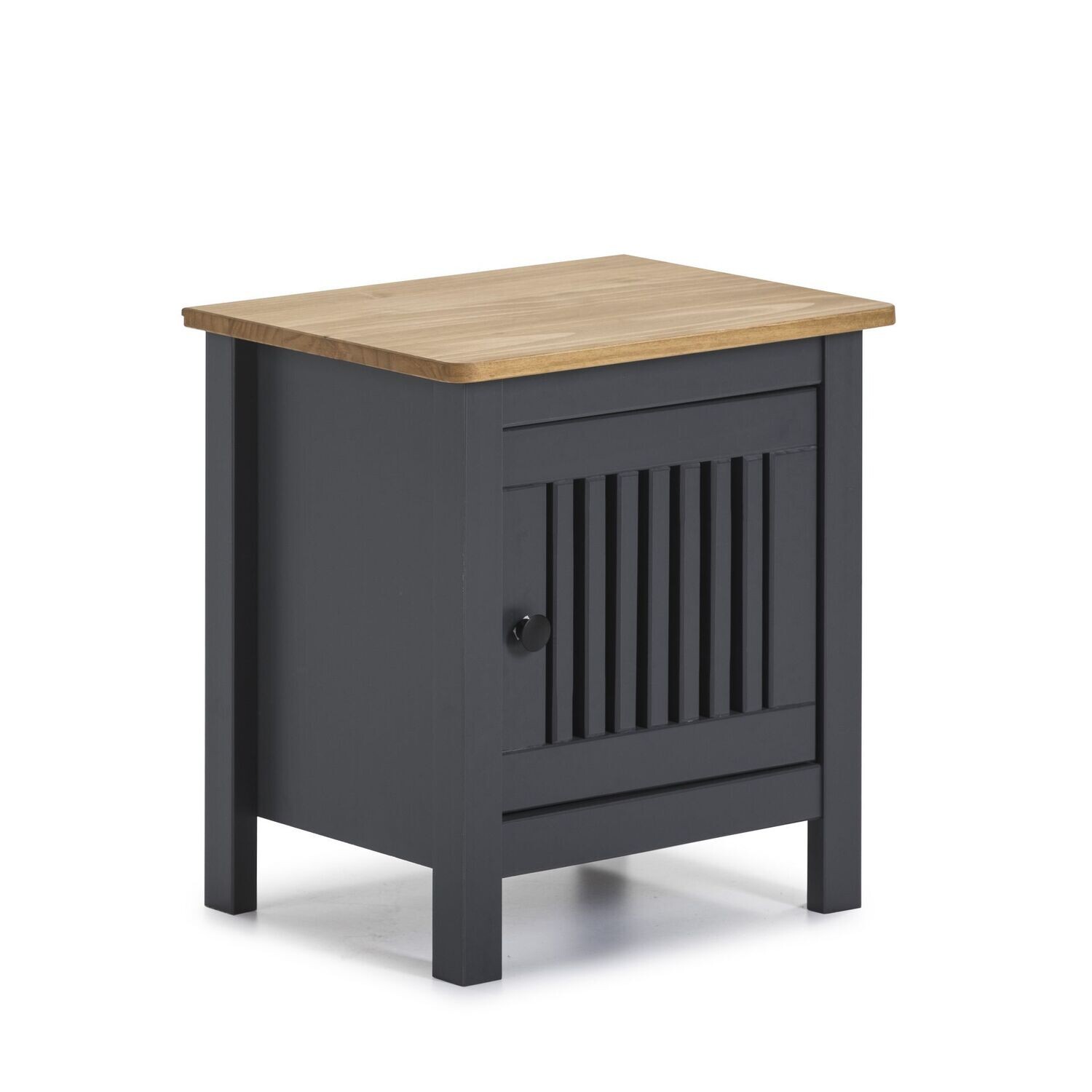 MESITA DE NOCHE BRUNA 1 PUERTA GRIS ANTRACITA/CERA ESTILO NORDICO MESITA DE NOCHE BRUNA 1 PUERTA GRIS ANTRACITA/CERA ESTILO NORDICO
