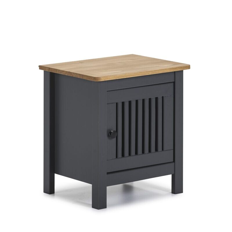 MESITA DE NOCHE BRUNA 1 PUERTA GRIS ANTRACITA/CERA ESTILO NORDICO MESITA DE NOCHE BRUNA 1 PUERTA GRIS ANTRACITA/CERA ESTILO NORDICO