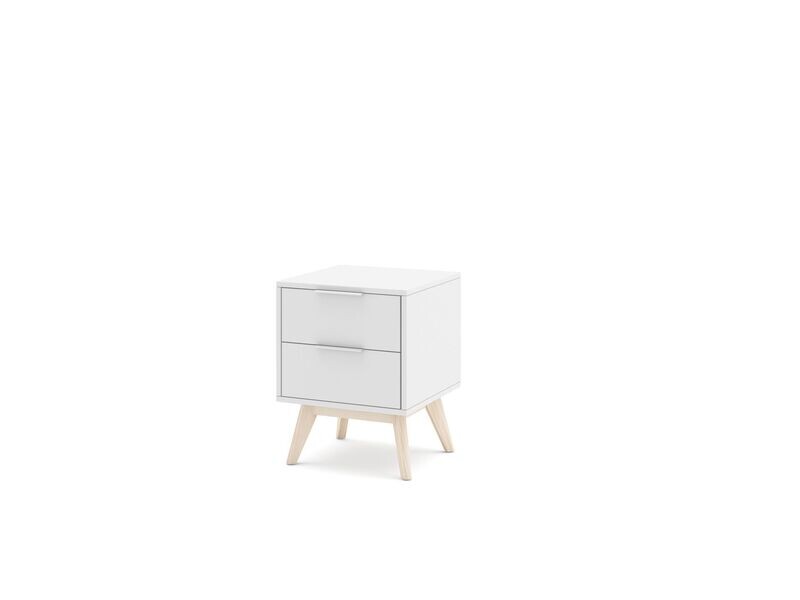 MESITA DE NOCHE CAMPUS BLANCO/CERA 2 CAJONES ESTILO NORDICO MESITA DE NOCHE CAMPUS BLANCO/CERA 2 CAJONES ESTILO NORDICO