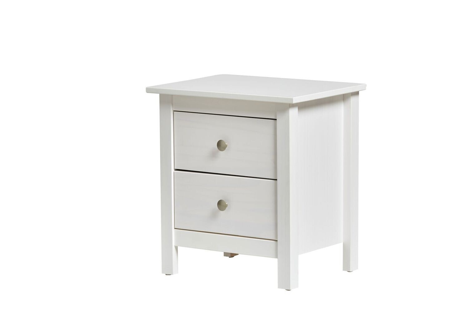 MESITA DE NOCHE BERNA 2 CAJONES BLANCO ESTILO NORDICO MESITA DE NOCHE BERNA 2 CAJONES BLANCO ESTILO NORDICO