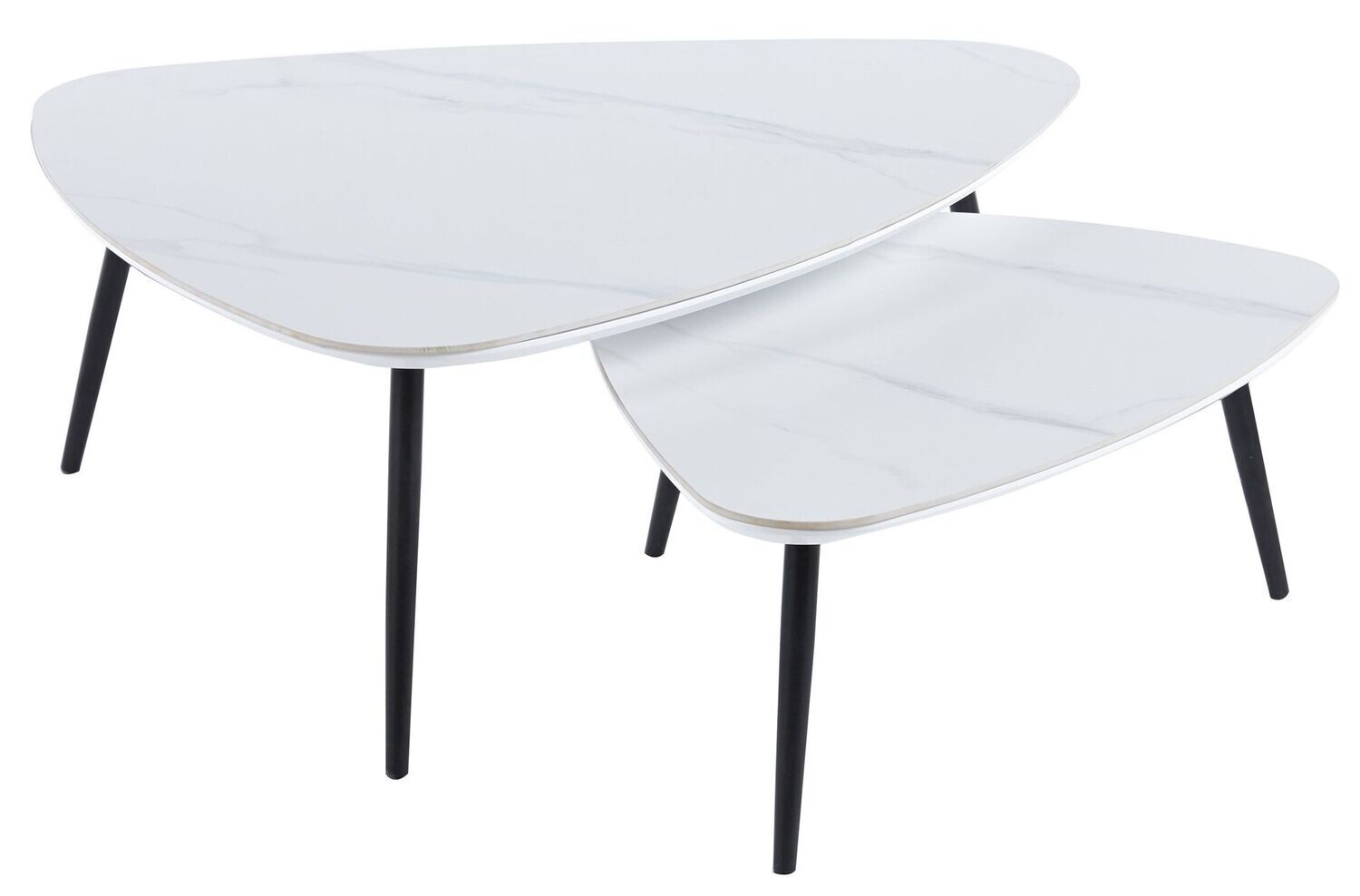 SET DE MESAS NIDO IBIZA CERAMIC BLANCA/NEGRO