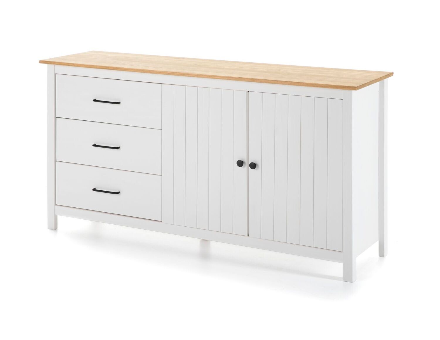 APARADOR MIRANDA 2 PUERTAS 3 CAJONES BLANCO/CERA ESTILO NORDICO APARADOR MIRANDA 2 PUERTAS 3 CAJONES BLANCO/CERA ESTILO NORDICO