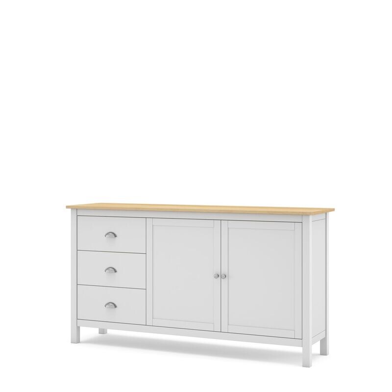 APARADOR MISTI 2 PUERTAS 3 CAJONES BLANCO/ROBLE ESTILO NORDICO APARADOR MISTI 2 PUERTAS 3 CAJONES BLANCO/ROBLE ESTILO NORDICO
