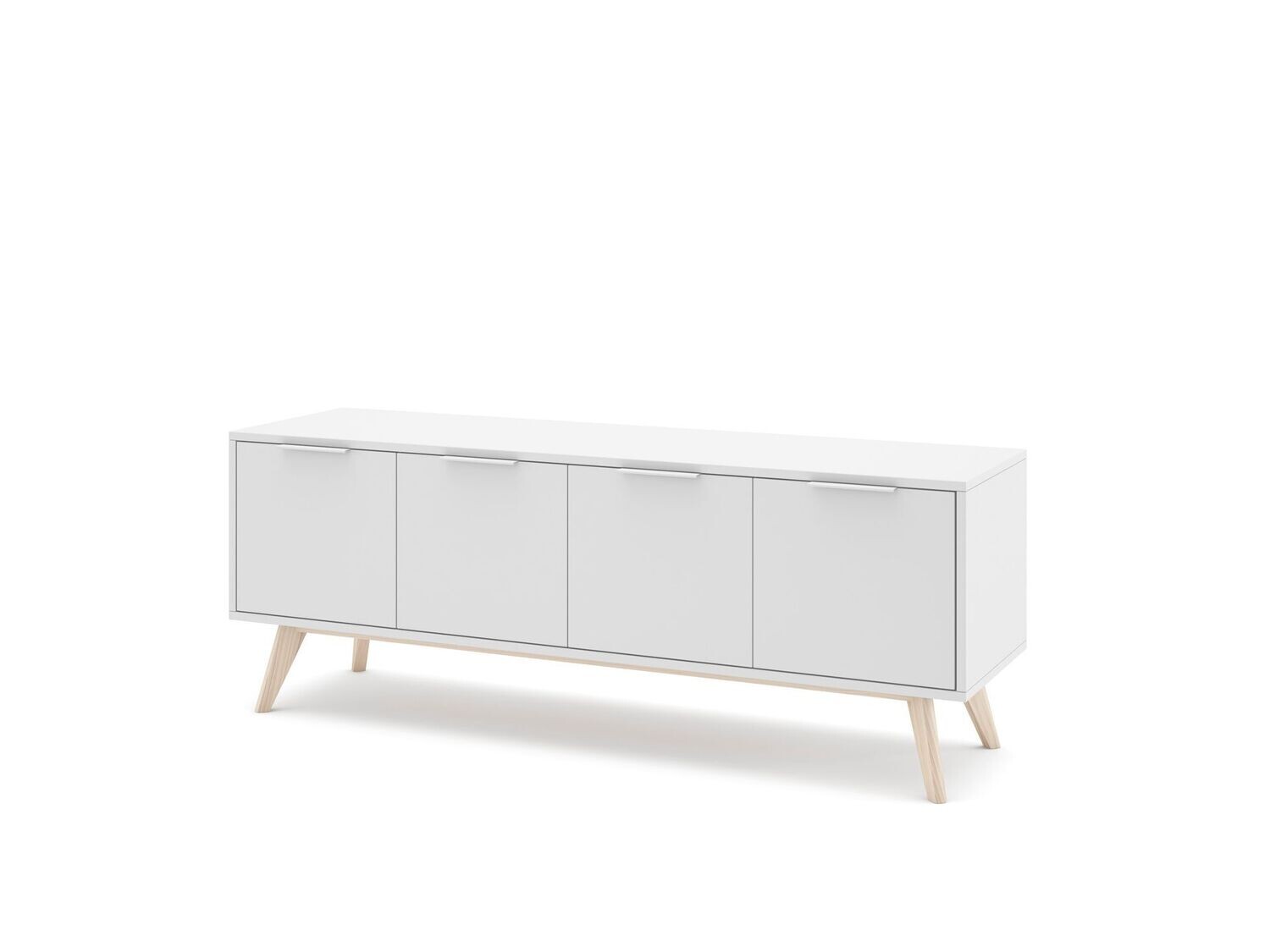 MUEBLE TV CAMPUS 4 PUERTAS BLANCO/CERA ESTILO NORDICO