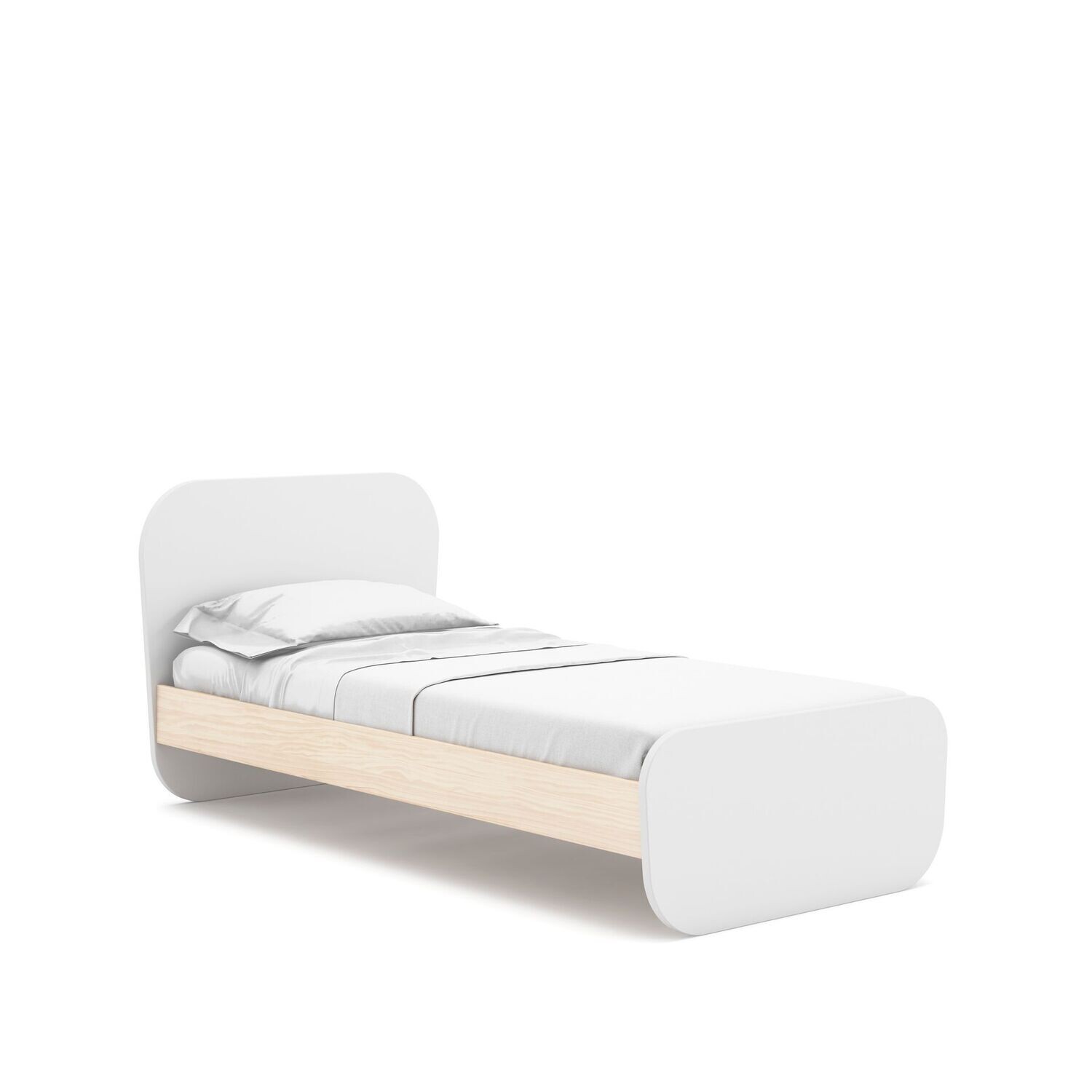 CAMA NIDO ESTEBAN 90 X 190 BLANCO/CERA ESTILO NORDICO SOMIER INCLUIDO