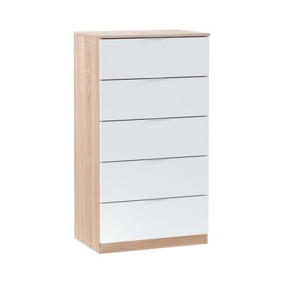 COMODA HAYA 5 CAJONES ROBLE CANADIAN/BLANCO ARTIK
