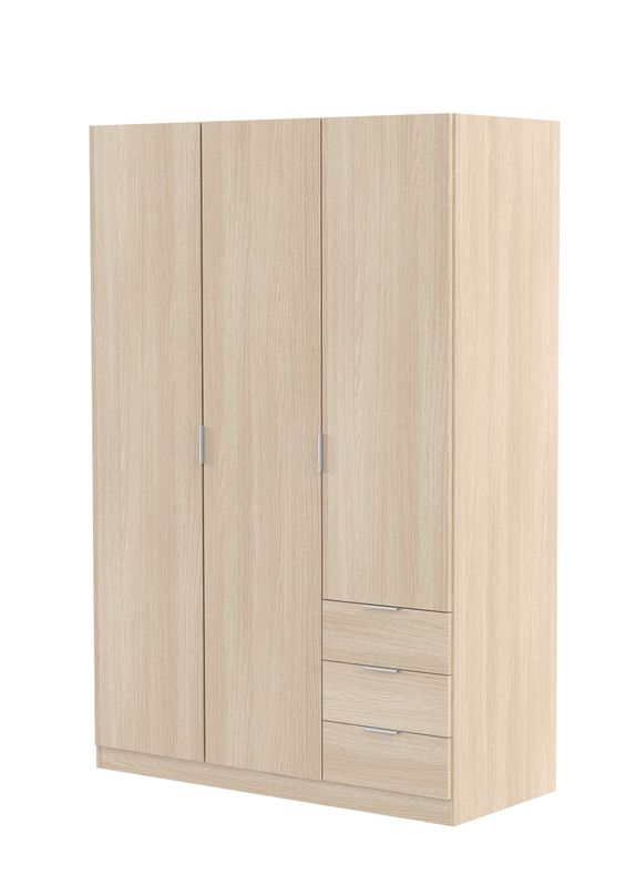 ARMARIO 3 PUERTAS 3 CAJONES LC 121 CM ARMARIO 3 PUERTAS 3 CAJONES LC 121 CM