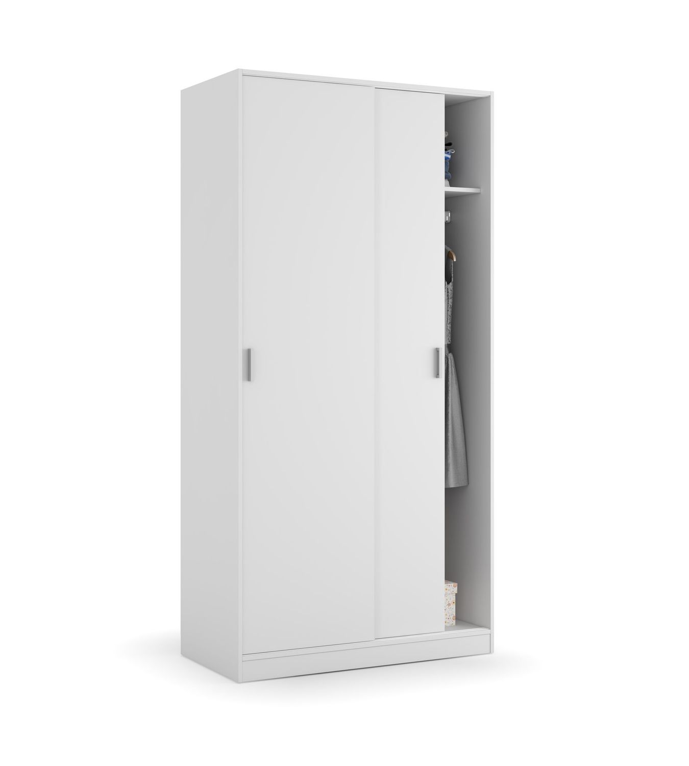 ARMARIO MAX 2 PUERTAS CORREDERAS 100 CM BLANCO ARMARIO MAX 2 PUERTAS CORREDERAS 100 CM BLANCO
