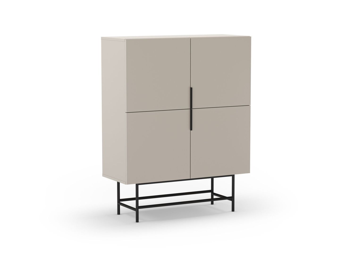 MUEBLE AUXILIAR APARADOR ALTO ELDIA 4 PUERTAS CREMA PATA METAL MUEBLE AUXILIAR APARADOR ALTO ELDIA 4 PUERTAS CREMA PATA METAL