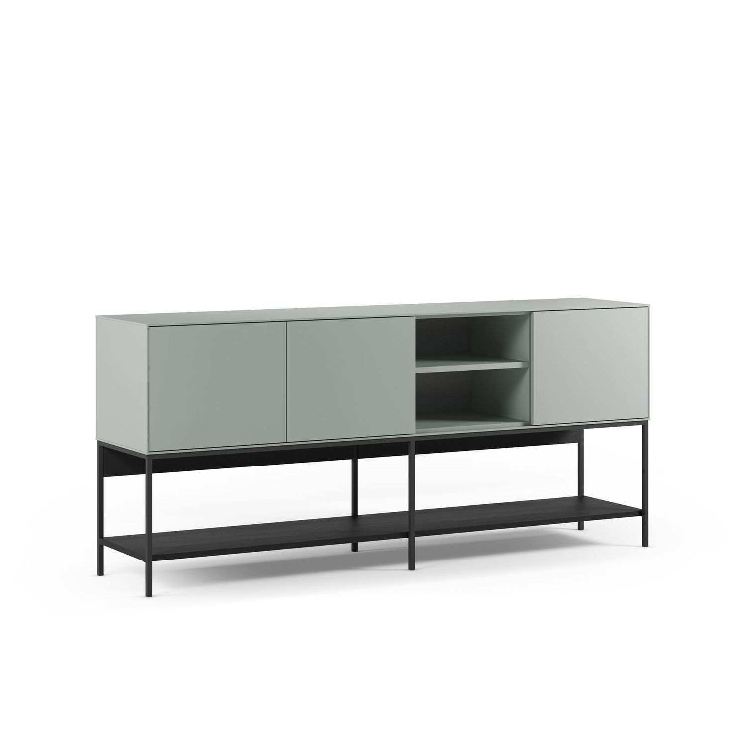 APARADOR AMIRA 3 PUERTAS 2 HUECOS 180 CM VERDE/NEGRO APARADOR AMIRA 3 PUERTAS 2 HUECOS 180 CM VERDE/NEGRO
