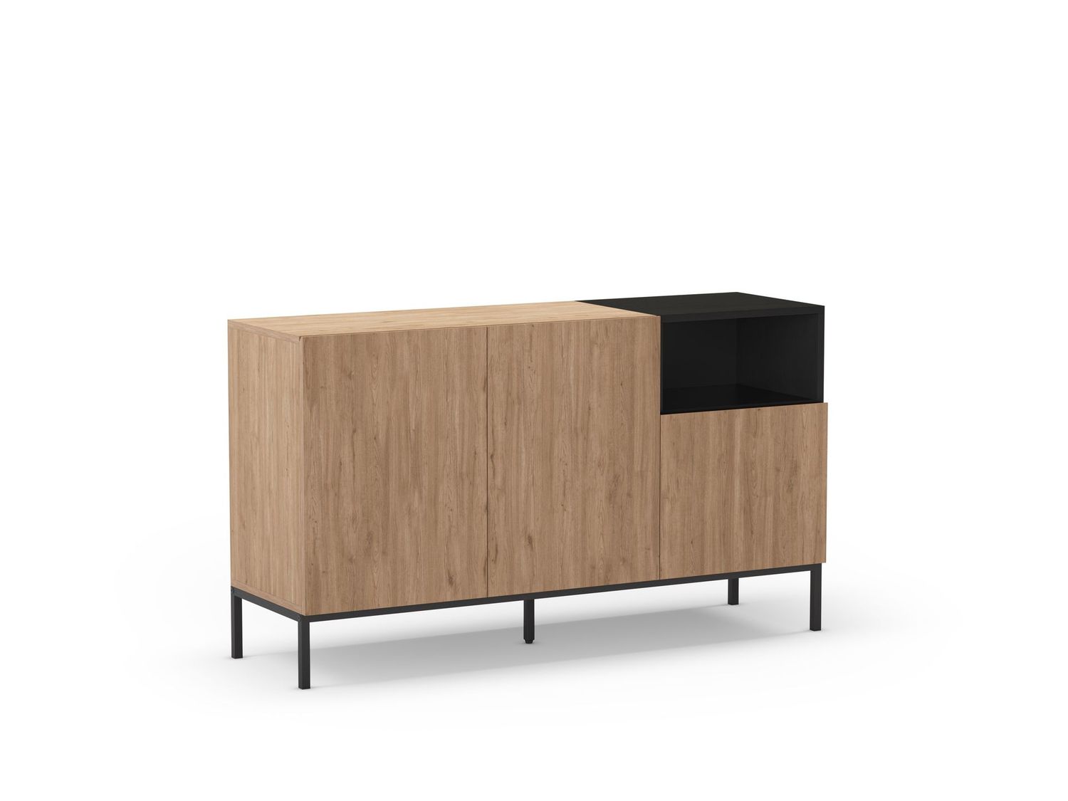 APARADOR CAILIN 3 PUERTAS 1 HUECO 140 CM SEPET/NEGRO PATA METAL APARADOR CAILIN 3 PUERTAS 1 HUECO 140 CM SEPET/NEGRO PATA METAL