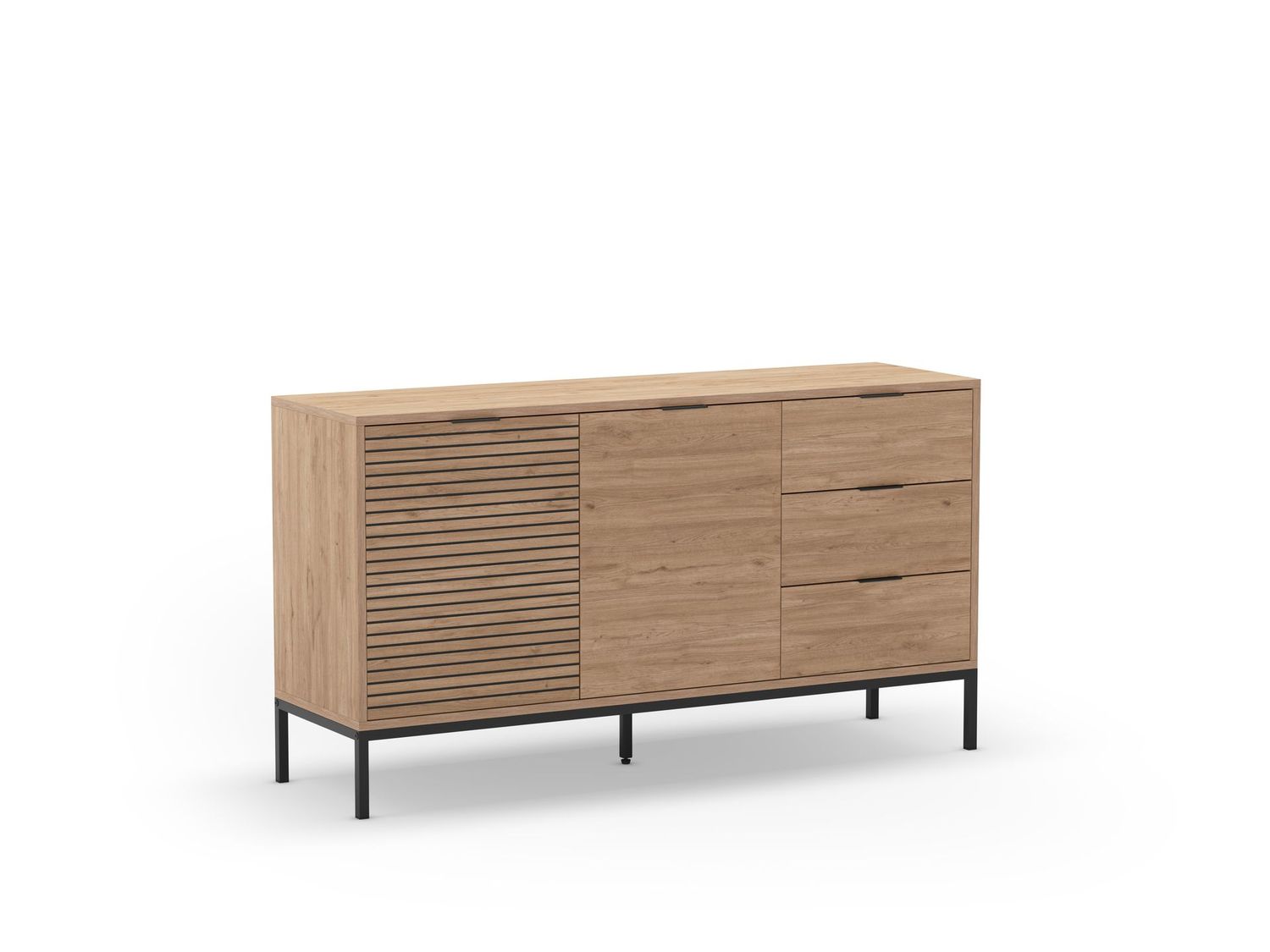 APARADOR ARIEL 2 PUERTAS 3 CAJONES 140 CM SEPET PATA METAL