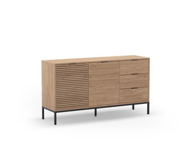 APARADOR ARIEL 2 PUERTAS 3 CAJONES 140 CM SEPET PATA METAL