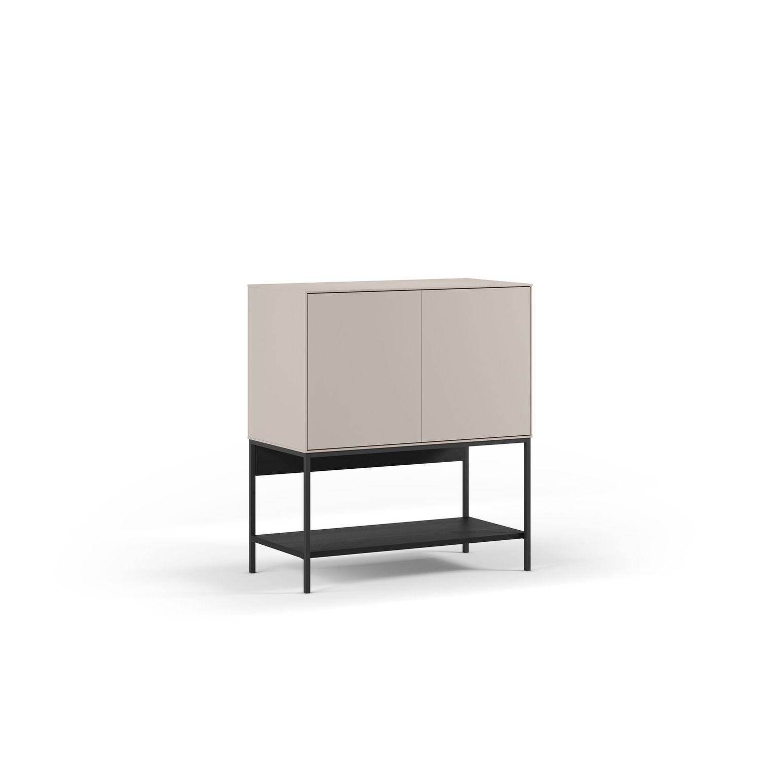 MUEBLE AUXILIAR AMIRA 2 PUERTAS CREMA/NEGRO MUEBLE AUXILIAR AMIRA 2 PUERTAS CREMA/NEGRO