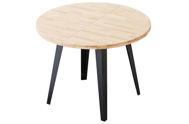 MESA COMEDOR REDONDA EXTENSIBLE BERG-E 100 - 140 - 180 CM ROBLE NORDISH