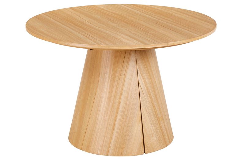 MESA COMEDOR REDONDA EXTENSIBLE DAMIANO 120 - 160 - 200 x 120 CM OAK