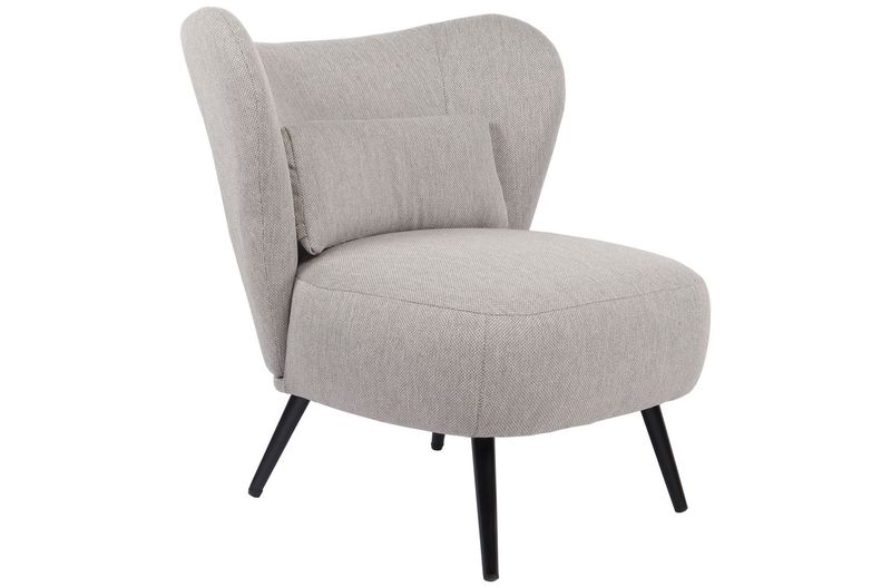 BUTACA TAPIZADA ELLE LINEN NATURE ESTILO INDUSTRIAL