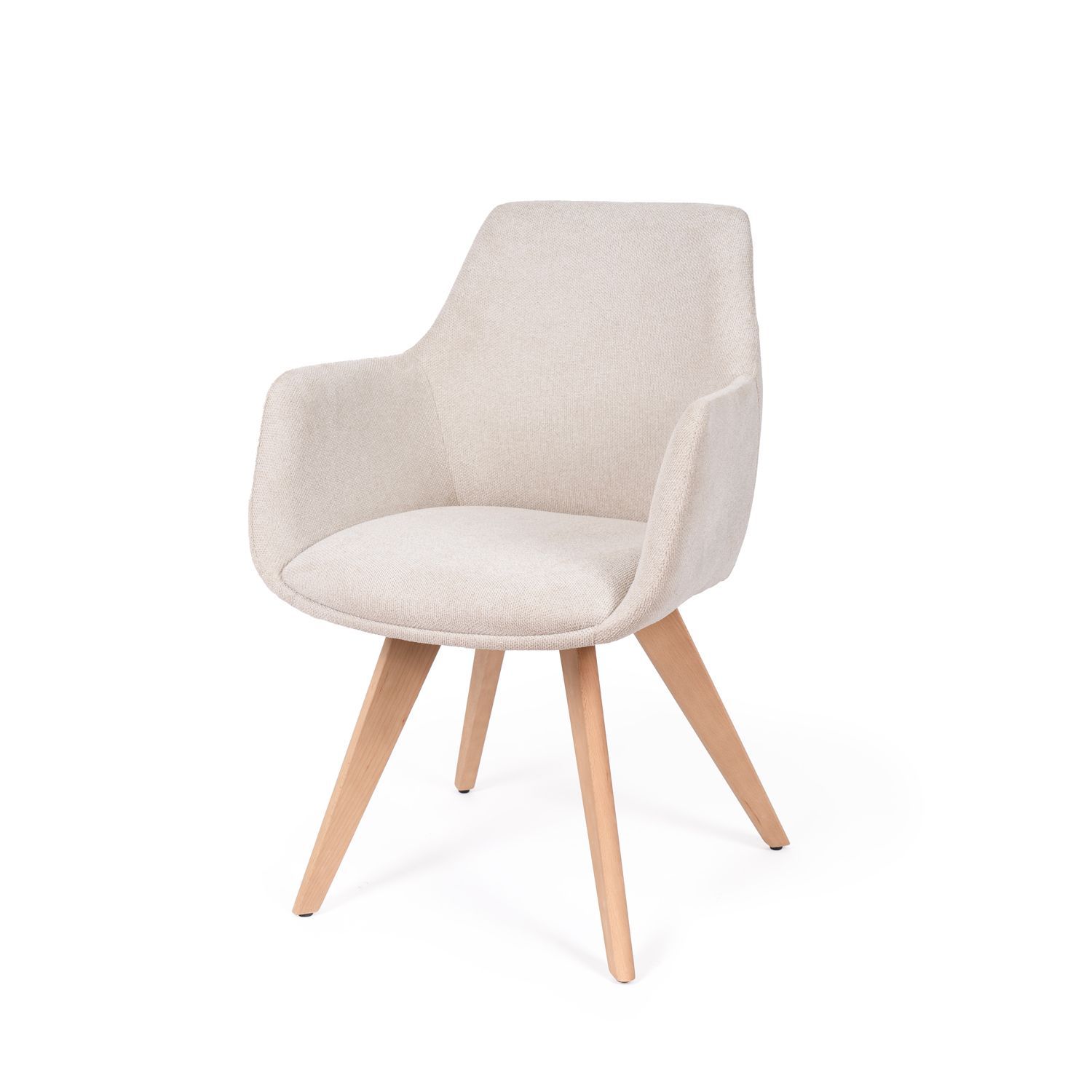 SILLA DE COMEDOR CON BRAZOS TAPIZADA PATAS DE MADERA SHARON SILLA DE COMEDOR CON BRAZOS TAPIZADA PATAS DE MADERA SHARON