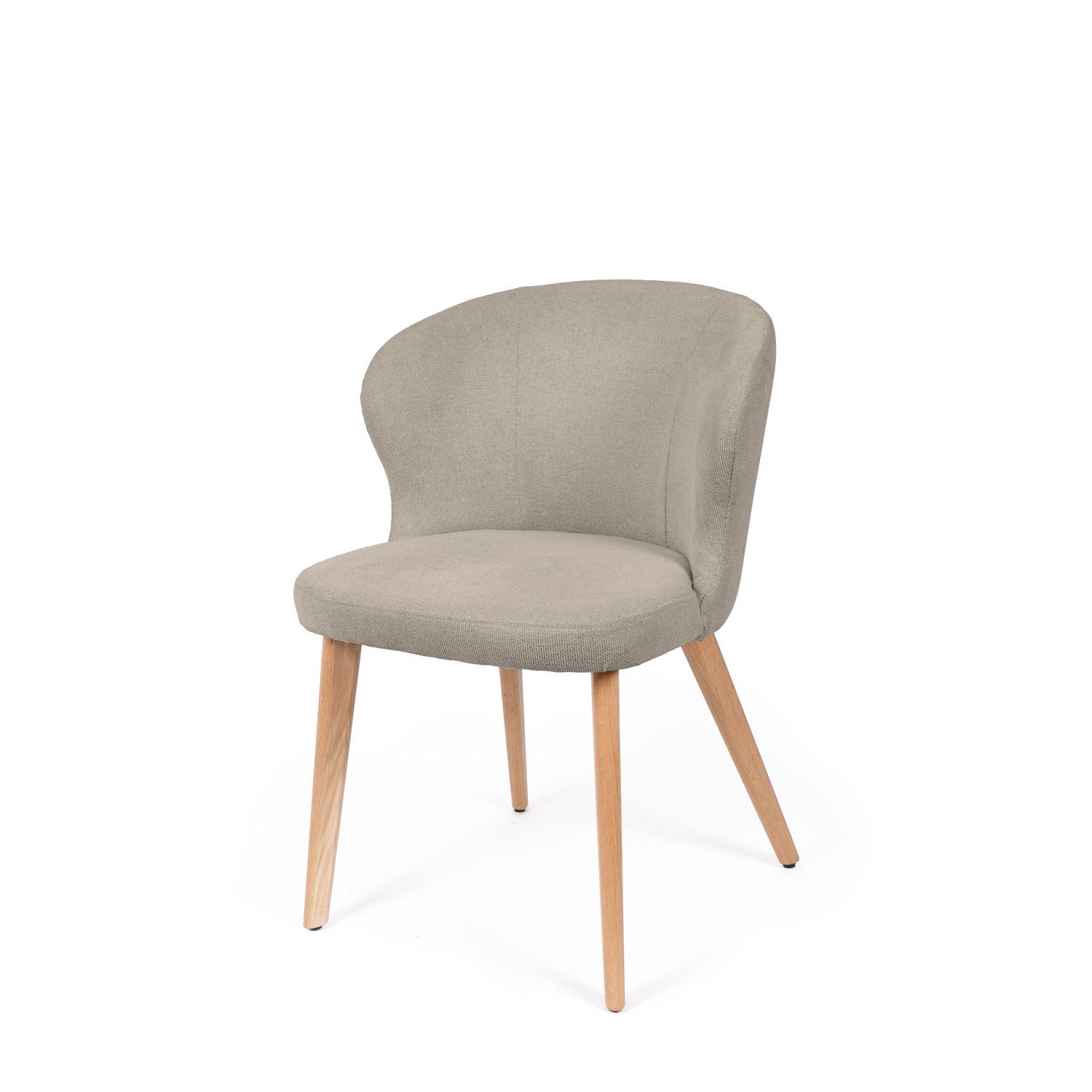 SILLA DE COMEDOR TANYA TAPIZADA Y PATA DE MADERA ESTILO MODERNO