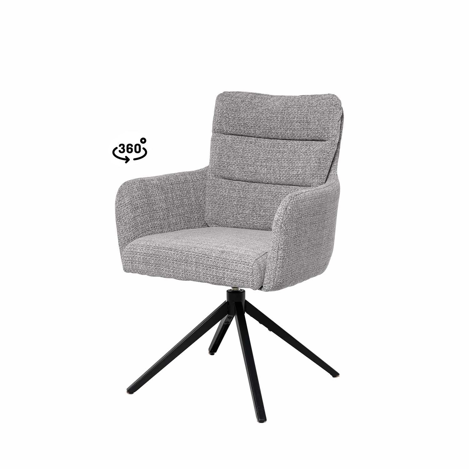 SILLA DE COMEDOR LISETTE TAPIZADA PATAS DE METAL GIRATORIA SILLA DE COMEDOR LISETTE TAPIZADA PATAS DE METAL GIRATORIA