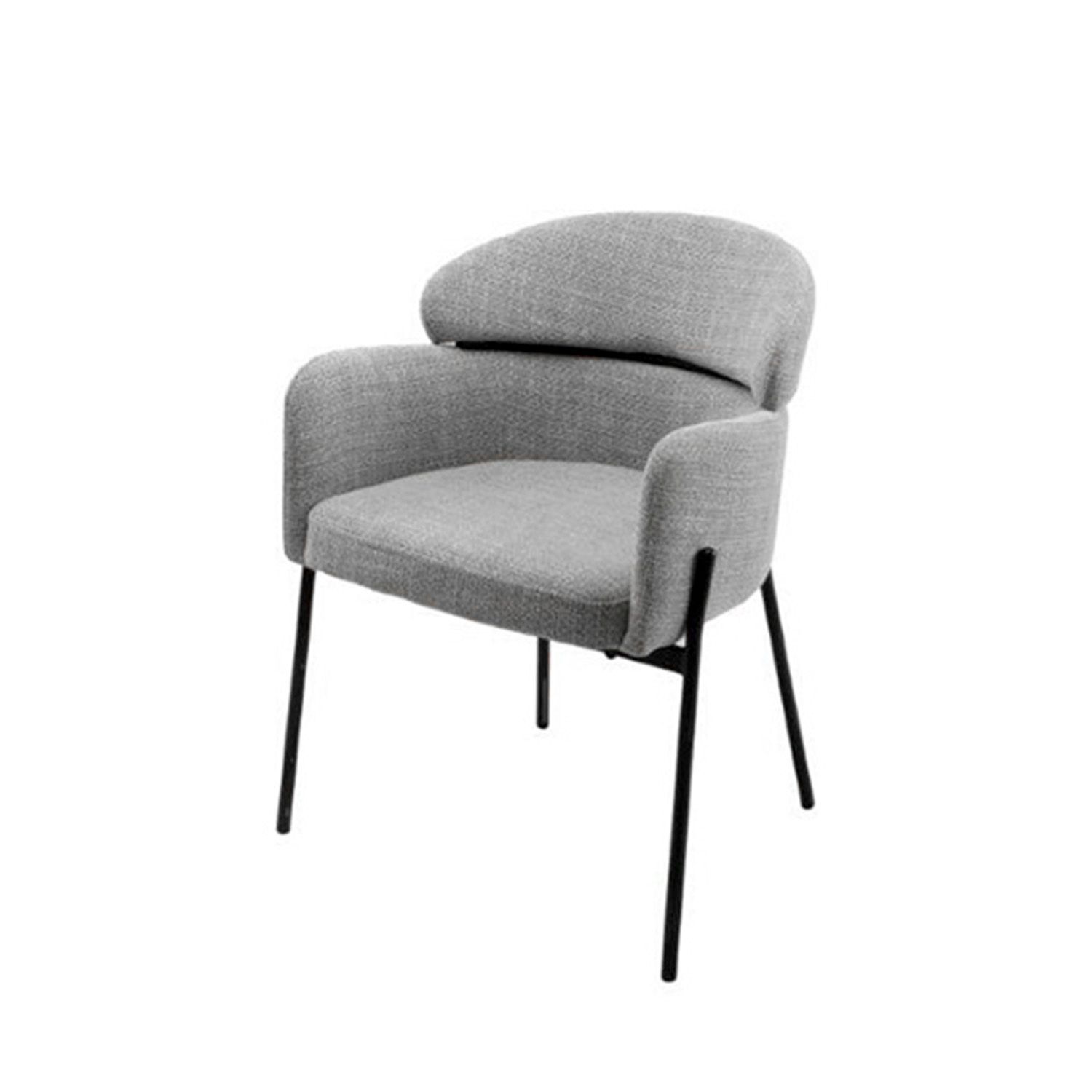 SILLA DE COMEDOR SALLY TAPIZADA PATAS METALICAS ESTILO MODERNO